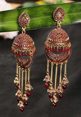 Gold-Plated Dome Shaped Jhumkas for Women | Traditional Ethnic Jewellery for Wedding & Festive Wear | Gift for Her