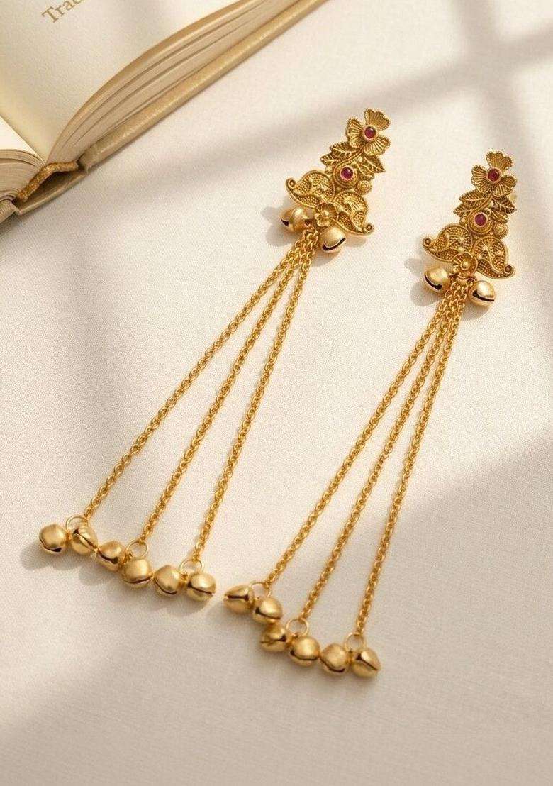 Gold-Plated Classic Earrings for Women | Traditional Ethnic Jewellery for Wedding & Festive Wear | Gift for Her - Indya