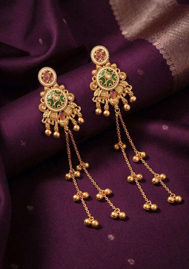 Circular Earrings for Women | Traditional Ethnic Jewellery for Wedding & Festive Wear | Gift for Her - Indya