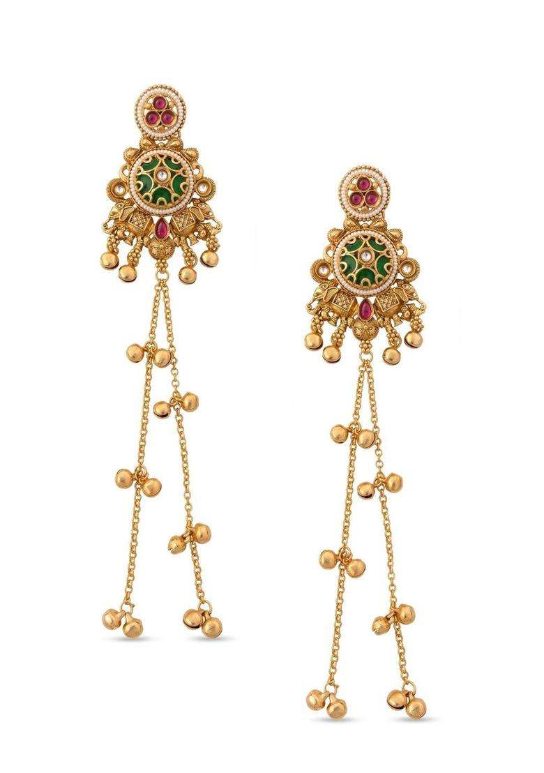 Circular Earrings for Women | Traditional Ethnic Jewellery for Wedding & Festive Wear | Gift for Her - Indya