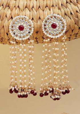 Kundan Tassel Gold-Plated Shoulder Duster for Women | Traditional Ethnic Jewellery for Wedding & Festive Wear | Gift for Her