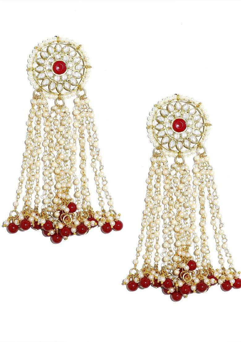 Kundan Tassel Gold-Plated Shoulder Duster for Women | Traditional Ethnic Jewellery for Wedding & Festive Wear | Gift for Her - Indya