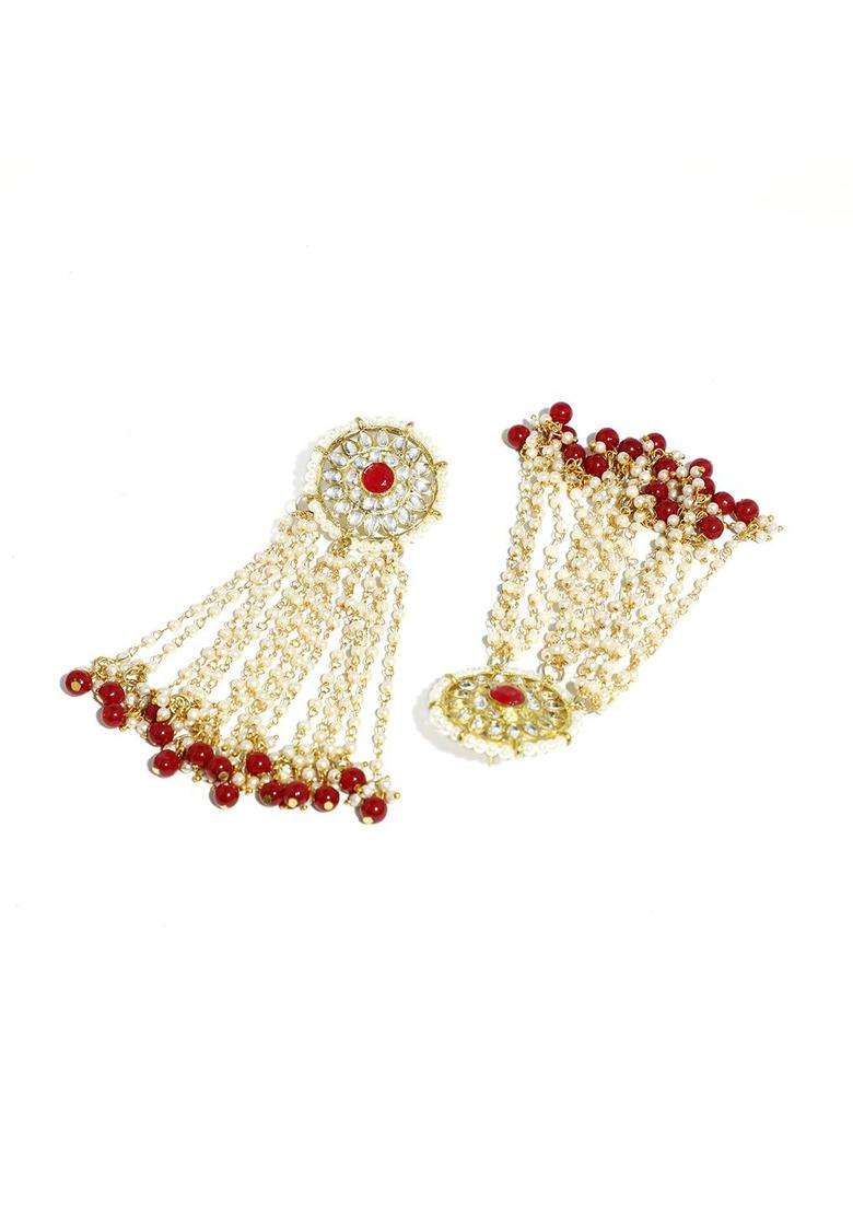 Kundan Tassel Gold-Plated Shoulder Duster for Women | Traditional Ethnic Jewellery for Wedding & Festive Wear | Gift for Her - Indya