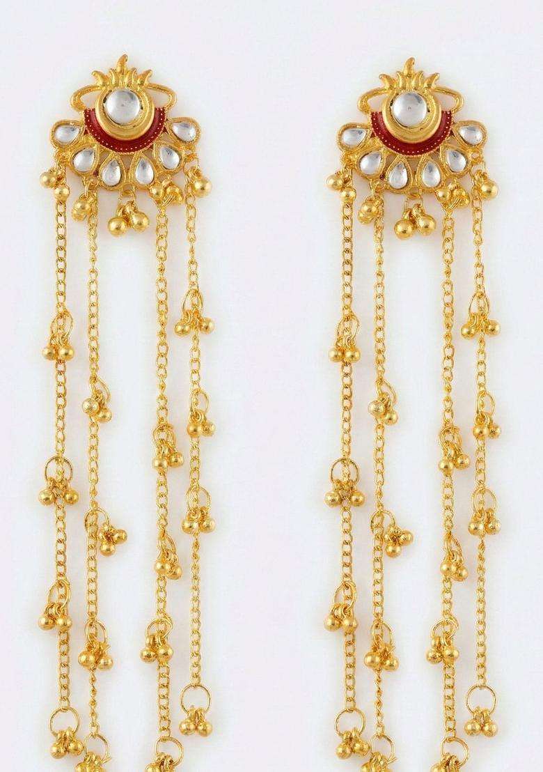 Gold-Plated Jhumkas Earrings for Women | Traditional Ethnic Jewellery for Wedding & Festive Wear | Gift for Her - Indya