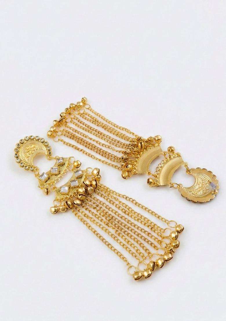 Gold-Plated Jhumkas Earrings for Women | Traditional Ethnic Jewellery for Wedding & Festive Wear | Gift for Her - Indya