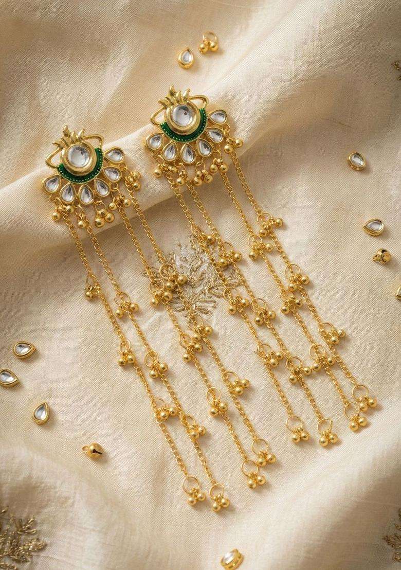 Gold-Plated Jhumkas Earrings for Women | Traditional Ethnic Jewellery for Wedding & Festive Wear | Gift for Her - Indya