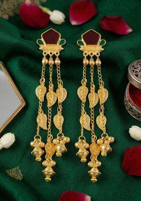 Gold-Plated Jhumkas Earrings for Women | Traditional Ethnic Jewellery for Wedding & Festive Wear | Gift for Her