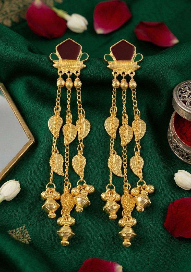 Gold-Plated Jhumkas Earrings for Women | Traditional Ethnic Jewellery for Wedding & Festive Wear | Gift for Her - Indya
