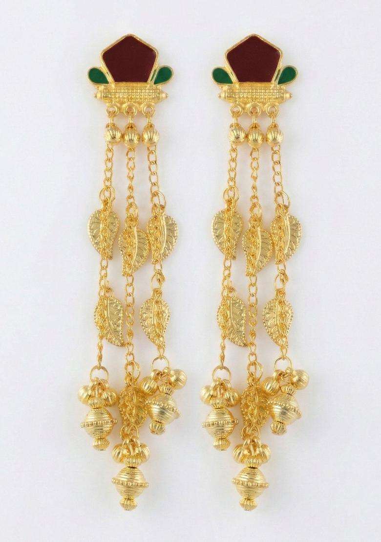 Gold-Plated Jhumkas Earrings for Women | Traditional Ethnic Jewellery for Wedding & Festive Wear | Gift for Her - Indya