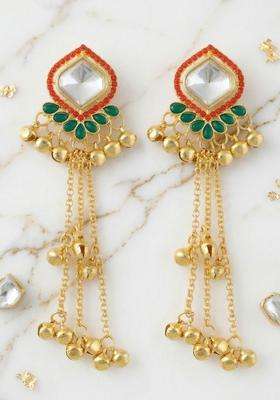 Gold-Plated Jhumkas Earrings for Women | Traditional Ethnic Jewellery for Wedding & Festive Wear | Gift for Her