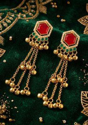 Gold-Plated Jhumkas Earrings for Women | Traditional Ethnic Jewellery for Wedding & Festive Wear | Gift for Her