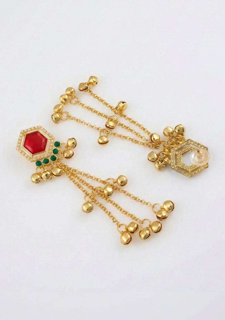 Gold-Plated Jhumkas Earrings for Women | Traditional Ethnic Jewellery for Wedding & Festive Wear | Gift for Her - Indya
