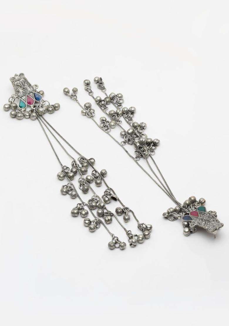 Silver-Plated Classic Drop Earrings for Women | Traditional Ethnic Jewellery for Wedding & Festive Wear | Gift for Her - Indya