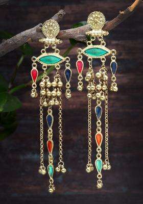 Gold-Plated Classic Drop Earrings for Women | Traditional Ethnic Jewellery for Wedding & Festive Wear | Gift for Her