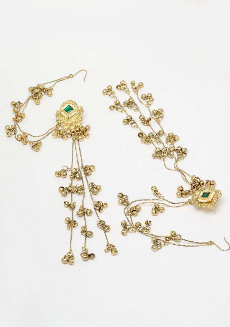 Gold-Plated Classic Drop Earrings with Crystal for Women | Traditional Ethnic Jewellery for Wedding & Festive Wear | Gift for Her - Indya