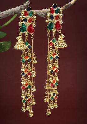 Gold-Plated Classic Drop Earrings for Women | Traditional Ethnic Jewellery for Wedding & Festive Wear | Gift for Her