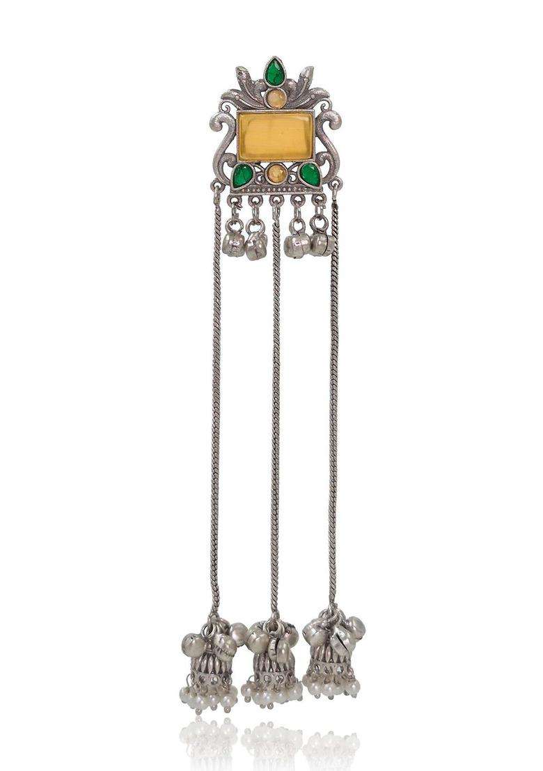 Silver-Plated Contemporary Drop Earrings for Women | Traditional Ethnic Jewellery for Wedding & Festive Wear | Gift for Her - Indya