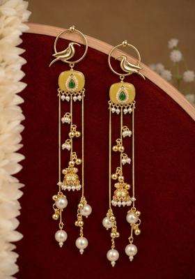 Silver-Plated Geometric Drop Earrings for Women | Traditional Ethnic Jewellery for Wedding & Festive Wear | Gift for Her