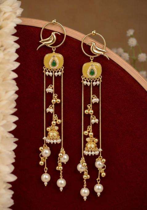 Silver-Plated Geometric Drop Earrings for Women | Traditional Ethnic Jewellery for Wedding & Festive Wear | Gift for Her