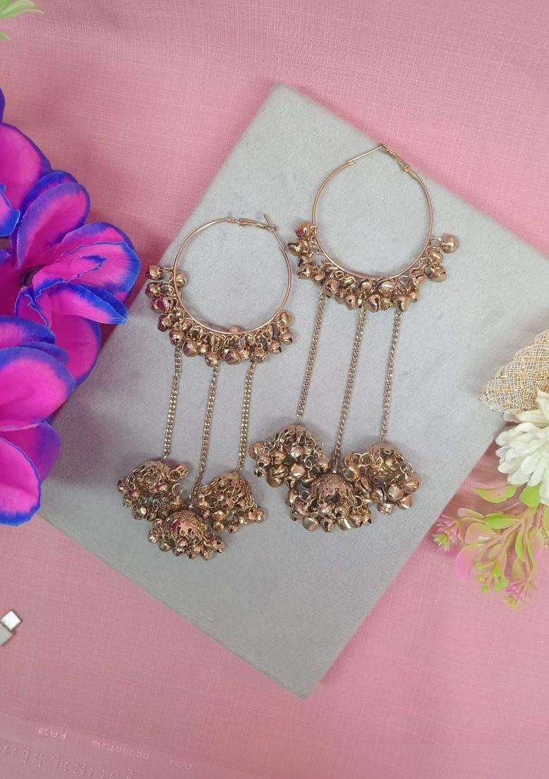 Circular Hoop Earrings for Women | Traditional Ethnic Jewellery for Wedding & Festive Wear | Gift for Her - Indya