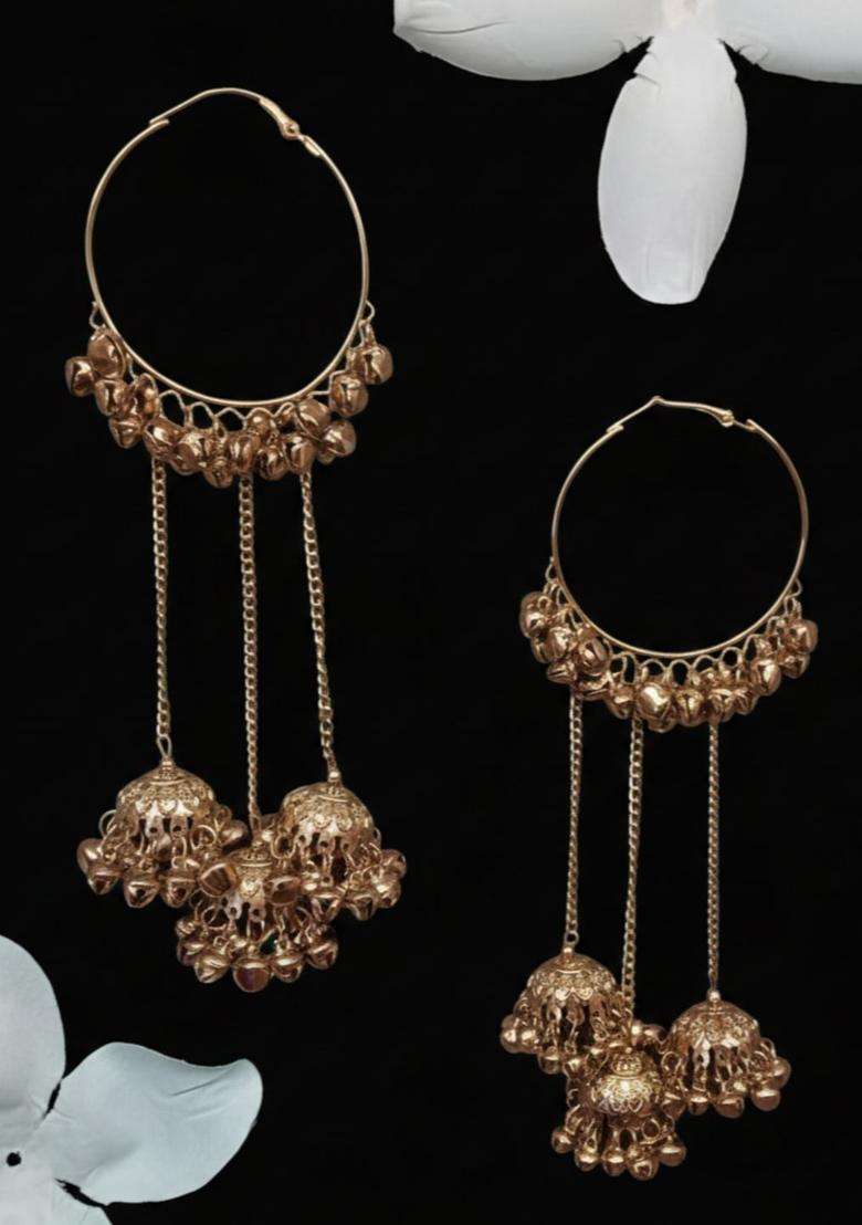 Circular Hoop Earrings for Women | Traditional Ethnic Jewellery for Wedding & Festive Wear | Gift for Her - Indya