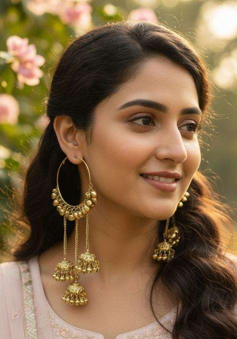 Circular Hoop Earrings for Women | Traditional Ethnic Jewellery for Wedding & Festive Wear | Gift for Her