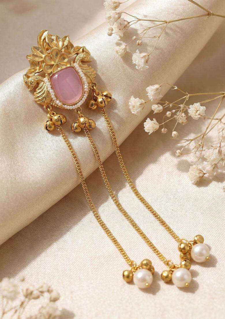 Gold-Plated Floral Drop Earrings for Women | Traditional Ethnic Jewellery for Wedding & Festive Wear | Gift for Her - Indya