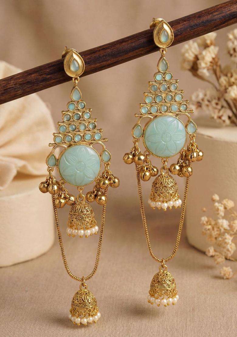 Gold-Plated Classic Jhumkas Earrings for Women | Traditional Ethnic Jewellery for Wedding & Festive Wear | Gift for Her - Indya