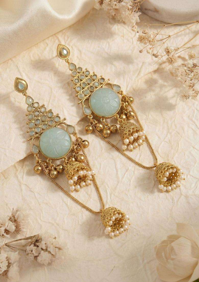 Gold-Plated Classic Jhumkas Earrings for Women | Traditional Ethnic Jewellery for Wedding & Festive Wear | Gift for Her - Indya