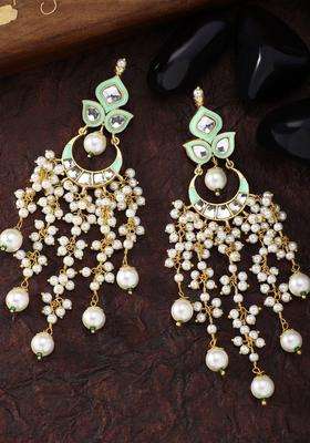 Gold-Plated Floral Drop Earrings for Women | Traditional Ethnic Jewellery for Wedding & Festive Wear | Gift for Her