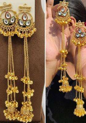Gold-Plated Circular Jhumkas Earrings for Women | Traditional Ethnic Jewellery for Wedding & Festive Wear | Gift for Her