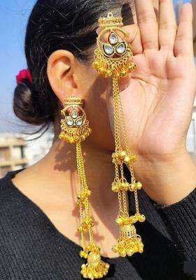 Gold-Plated Circular Jhumkas Earrings for Women | Traditional Ethnic Jewellery for Wedding & Festive Wear | Gift for Her