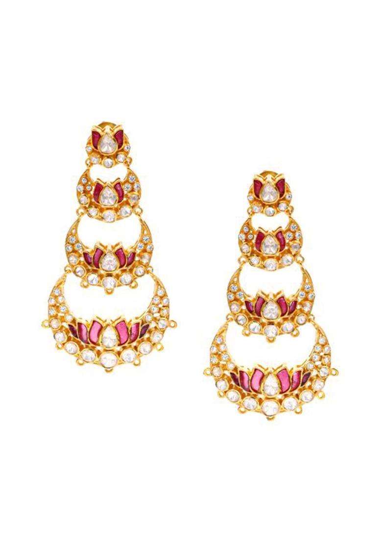 Gold-Plated Teardrop Shaped Jhumkas Earrings for Women | Traditional Ethnic Jewellery for Wedding & Festive Wear | Gift for Her - Indya