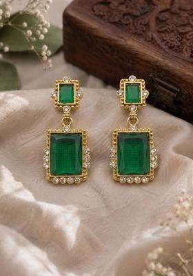 Gold-Plated Geometric Drop Earrings for Women | Stylish Party & Everyday Wear | Gift for Her