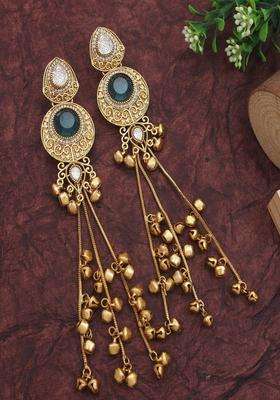 Gold-Plated Classic Drop Earrings for Women | Traditional Ethnic Jewellery for Wedding & Festive Wear | Gift for Her