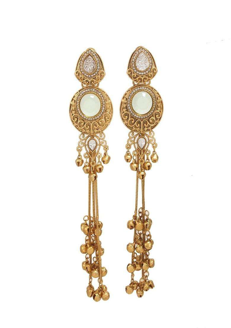 Gold-Plated Classic Drop Earrings for Women | Traditional Ethnic Jewellery for Wedding & Festive Wear | Gift for Her - Indya