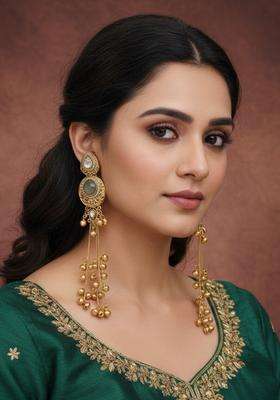 Gold-Plated Classic Drop Earrings for Women | Traditional Ethnic Jewellery for Wedding & Festive Wear | Gift for Her