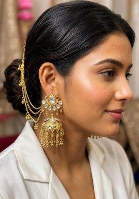 Gold-Plated Circular Jhumkas Earrings for Women | Traditional Ethnic Jewellery for Wedding & Festive Wear | Gift for Her