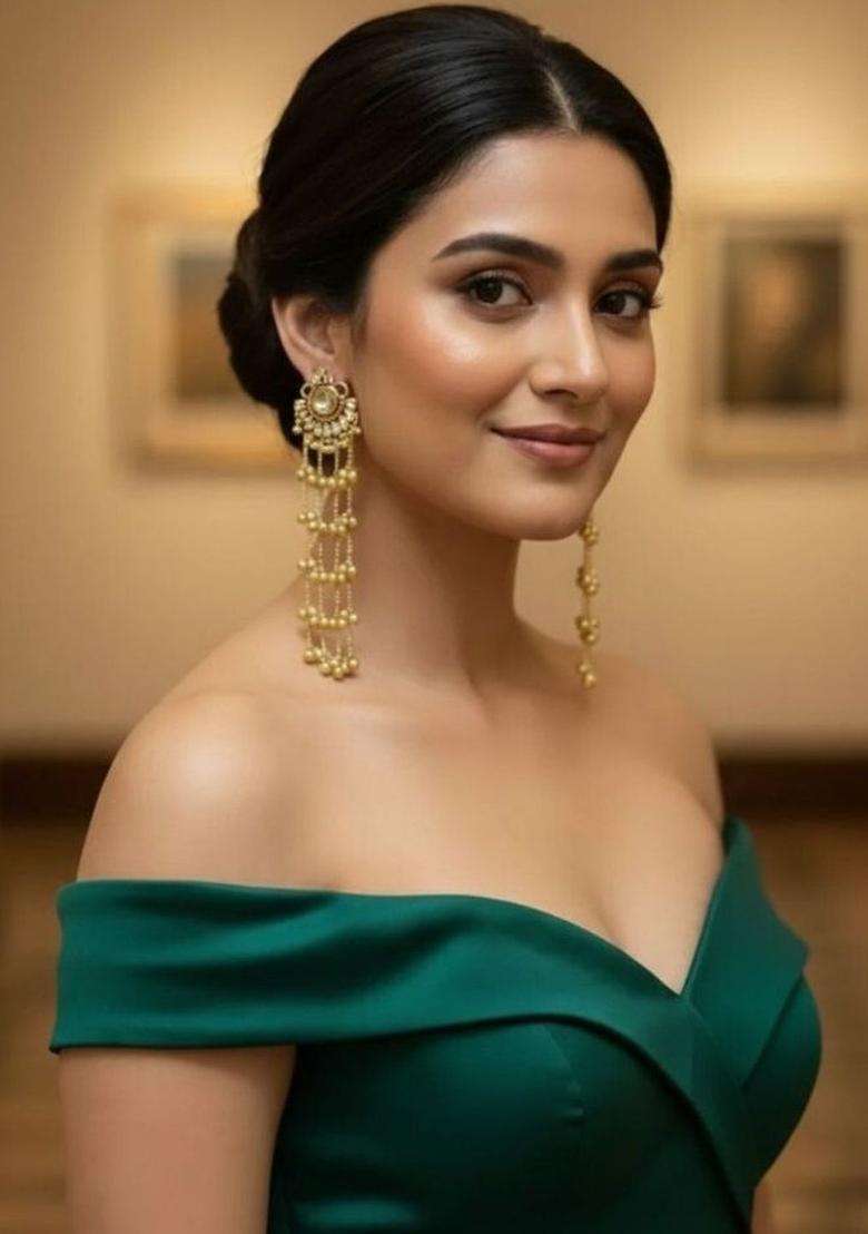 Gold-Plated Contemporary Drop Earrings for Women | Traditional Ethnic Jewellery for Wedding & Festive Wear | Gift for Her - Indya