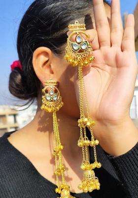 Gold-Plated Geometric Drop Earrings for Women | Traditional Ethnic Jewellery for Wedding & Festive Wear | Gift for Her
