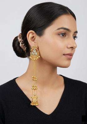 Gold-Plated Circular Earrings for Women | Traditional Ethnic Jewellery for Wedding & Festive Wear | Gift for Her