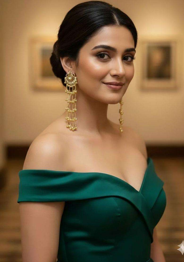Gold-Plated Contemporary Drop Earrings for Women | Traditional Ethnic Jewellery for Wedding & Festive Wear | Gift for Her - Indya
