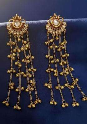 Gold-Plated Contemporary Earrings for Women | Traditional Ethnic Jewellery for Wedding & Festive Wear | Gift for Her