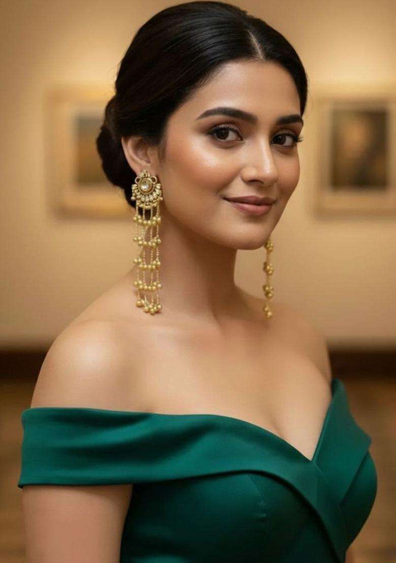 Gold-Plated Contemporary Earrings for Women | Traditional Ethnic Jewellery for Wedding & Festive Wear | Gift for Her - Indya