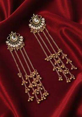 Gold-Plated Floral Earrings for Women | Traditional Ethnic Jewellery for Wedding & Festive Wear | Gift for Her