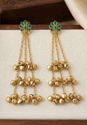 Gold-Plated Floral Drop Earrings for Women | Traditional Ethnic Jewellery for Wedding & Festive Wear | Gift for Her
