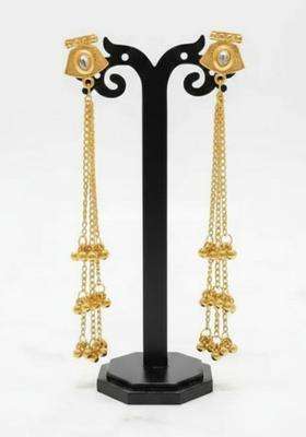 Gold-Plated Contemporary Drop Earrings for Women | Traditional Ethnic Jewellery for Wedding & Festive Wear | Gift for Her