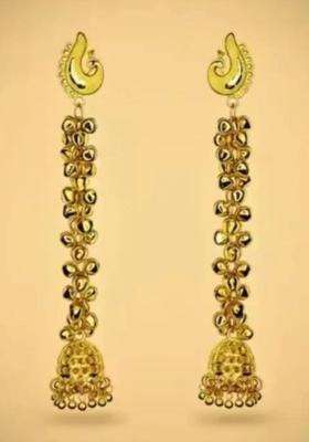 Gold-Plated Peacock Shaped Jhumkas Earrings for Women | Traditional Ethnic Jewellery for Wedding & Festive Wear | Gift for Her
