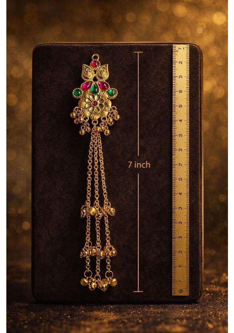 Gold-Plated Floral Drop Earrings for Women | Traditional Ethnic Jewellery for Wedding & Festive Wear | Gift for Her - Indya