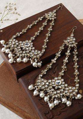 Gold-Plated Beads Beaded Contemporary Drop Earrings for Women | Traditional Ethnic Jewellery for Wedding & Festive Wear | Gift for Her
